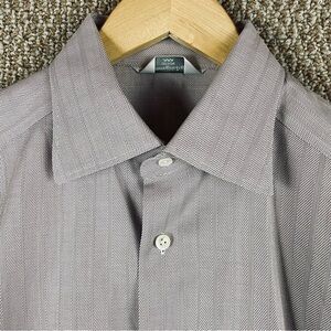 Ermenegildo Zegna Couture Shirt Mens 41 16 Button Down Textured Long Sleeve 97
